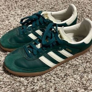 Adidas sambas green leather